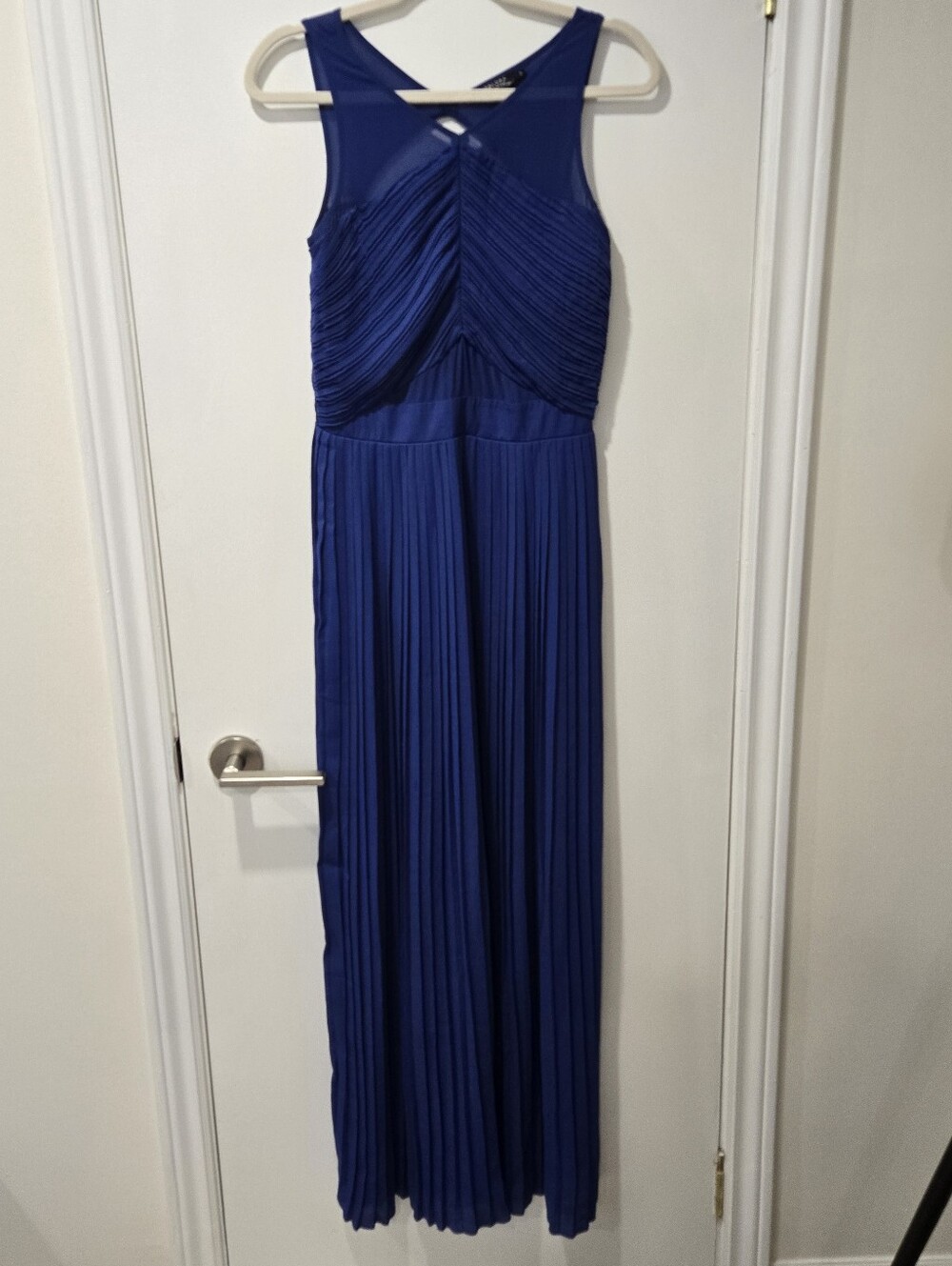 Royal Blue Pleated Formal Dress